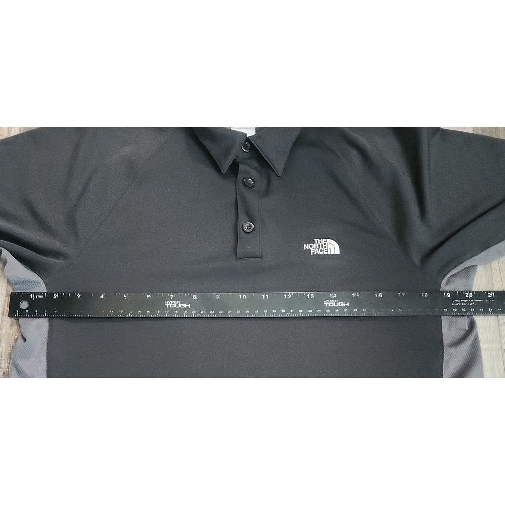 The North Face Polo Shirt Mens Size Medium Black VaporWick Short Sleeve Athletic - Picture 4 of 7